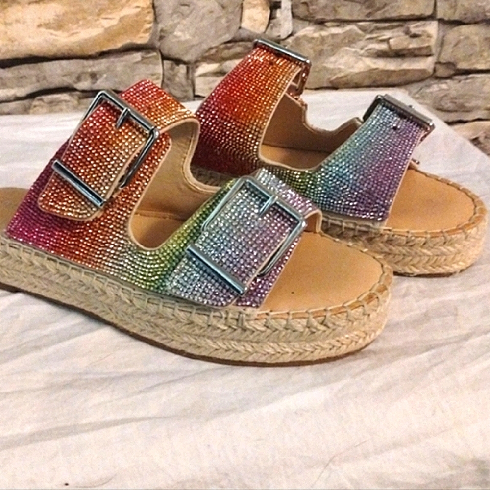 Gianni Bini Tyyla rhinestone sandals 8